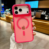 Matte Translucent Magnetic Metal Bracket Case for iPhone