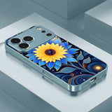 Art Starry Sunflower Electroplated Case for iPhone