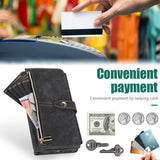 Retro Card-Slot Wallet Crossbody Leather Case for iPhone