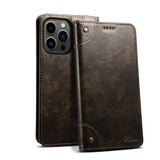 Vintage Leather Flip Card Holder Case for iPhone
