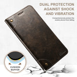 Vintage Leather Flip Card Holder Case for iPhone
