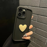 Luxury Cute 3D Love Heart Silicone Shockproof Candy Phone Case for iPhone