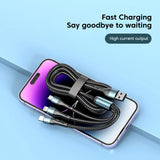 3 In 1 120W 6A Super Fast Charging Cable