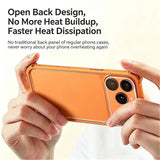 Airbag Shockproof Metal Frame Case with Lens Film for iPhone