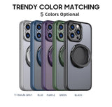 Magnetic Matte Rotating Stand Phone Case For iPhone