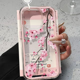 Candy Color Transparent Flower Soft Case For iPhone