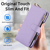 Leather Crossbody Zipper Wallet Phone Case for iPhone