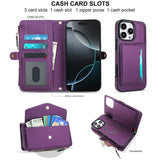 Leather RFID Blocking Lanyard Wallet Case for iPhone