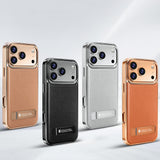 Magnetic Charging with Stand Leather Case for iPhone