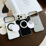 Borderless Ultra-Thin PC Magnetic Kickstand Case for iPhone