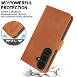 2 In 1 Wireless Charging Card Slot Flip Leather Case for Samsung