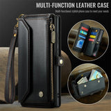 PU Leather Strap Card Holder Wallet Case for Samsung