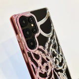 Gradient Color Hollowed Butterfly Plating Cover  For Samsung
