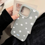 Cute Small Daisy Shockproof Bumper Silicone Case For iPhone