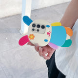 3D Cartoon Rainbow Rabbit Shockproof Phone Case for Samsung