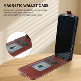 Vintage Wax Leather Top & Bottom Flip Case for iPhone