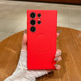 Liquid Silicone TPU Magnetic Shockproof Soft Case for Samsung