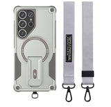 Concealed Stand Magnetic with Strap Phone Case for Samsung