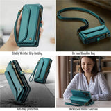 PU Leather Strap Card Holder Wallet Case for Samsung