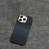 Relief Carbon Fiber Magnetic Lens Metal Protective Case for iPhone