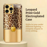 Leopard Print Gold Electroplated Case for iPhone