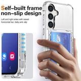 Transparent Flip Phone Case With Card Slot for Samsung