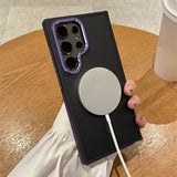 Magsafe Non-Slip Frame Armor Wireless Charging Case For Samsung