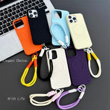 3D Wave Magnetic Wrist Strap Case For iPhone