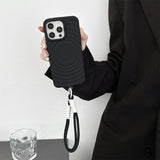 3D Wave Magnetic Wrist Strap Case For iPhone