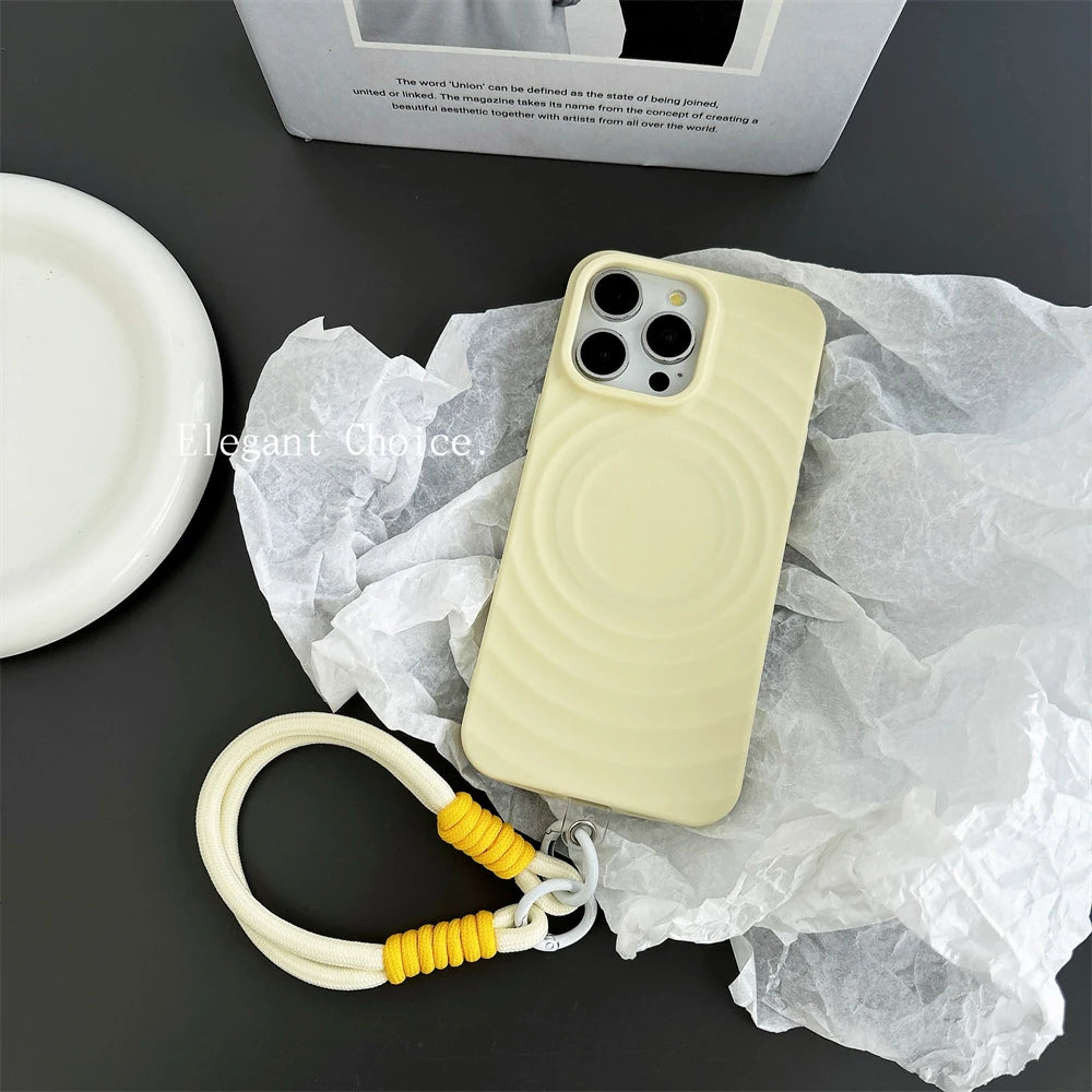 3D Wave Magnetic Wrist Strap Case For iPhone