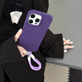 3D Wave Magnetic Wrist Strap Case For iPhone