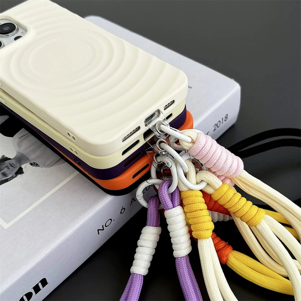 3D Wave Magnetic Wrist Strap Case For iPhone