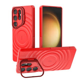 Fold Lens Stand Water Wave Magnetic Phone Case For Samsung