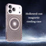 Hollowed-Out Heat-Dissipating Electroplated Magnetic Hard Case for IPhone