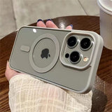 Magnetic Adsorption Acrylic Anti-Drop Frosted Phone Case for IPhone