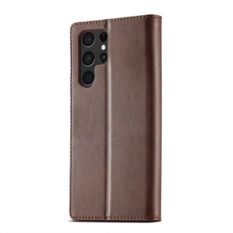 Leather Flip Wallet Card Holder Case for Samsung