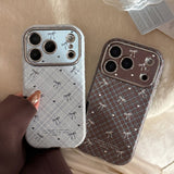 Vintage Plaid Bow Leather Soft Full Wrap Case for iPhone