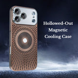 Hollowed-Out Heat-Dissipating Electroplated Magnetic Hard Case for IPhone
