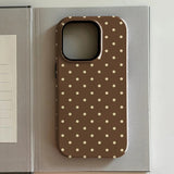 luxury Polka Dots Double-layer Phone Case for iPhone
