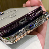 New Fashion Glitter Diamond Magnetic Transparent Case For iPhone