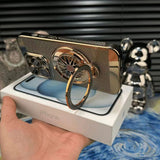 Gyroscope Stand Electroplated Heat-Dissipating Hard Case for IPhone