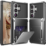Flip Card Slot Shockproof Hard Case for Samsung