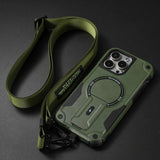 Outdoor Sports Crossbody Long Strap Magnetic Bracket Case for iPhone
