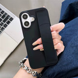 Luxury Soft Silicone Wrist Strap Phone Case For iPhone