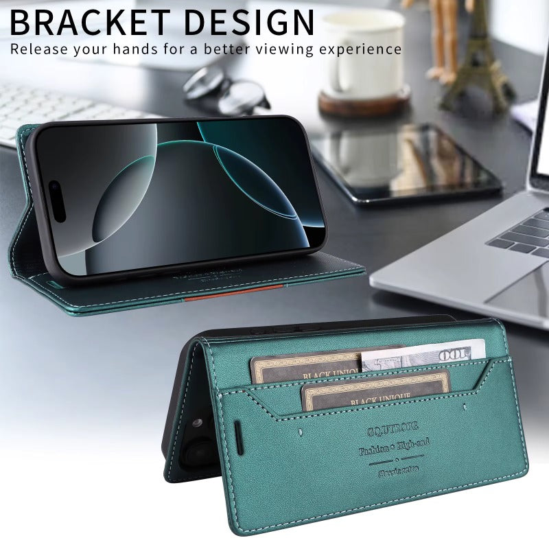 Flip Leather Galaxy Magnetic Wallet Case for Samsung