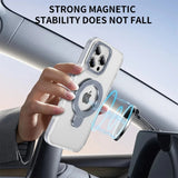 Luxury Clear Strong Magnetic Stand Phone Case For iPhone