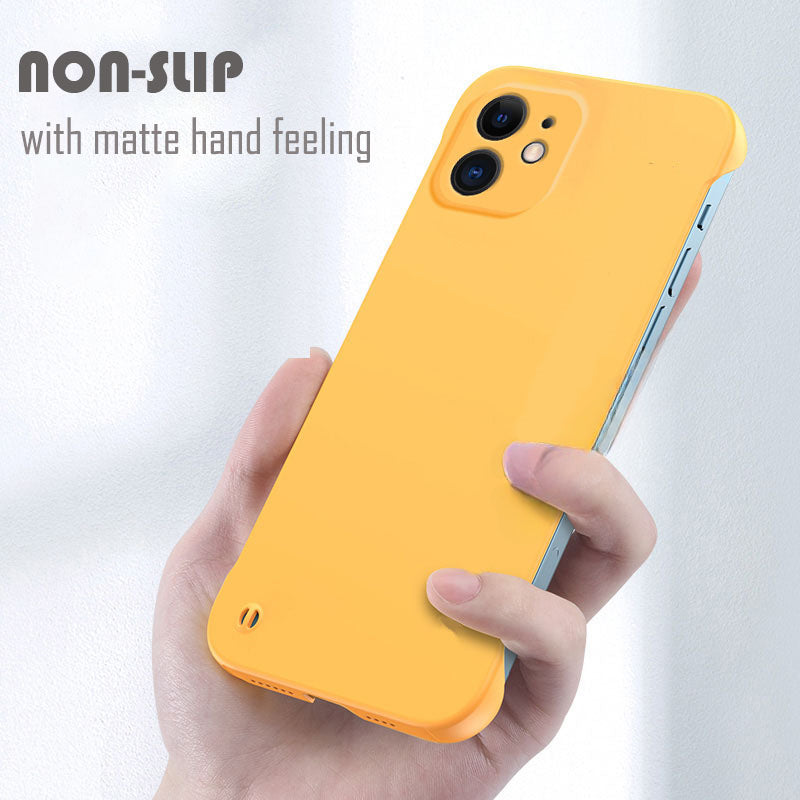 Frameless Smooth With Camera Protection Shockproof Case for iPhone