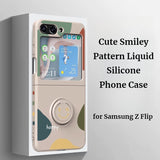 Smiley Liquid Silicone Kickstand Case for Samsung