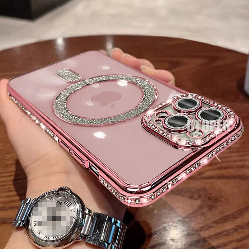 New Glitter Diamond Magnetic Case For iPhone
