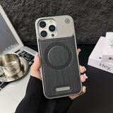 Wood Grain Borderless Heat Dissipation Magnetic Case for iPhone